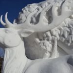 Elk snow sculpture