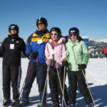 Skiing Family