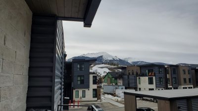View of the mountains from the wraparound deck
