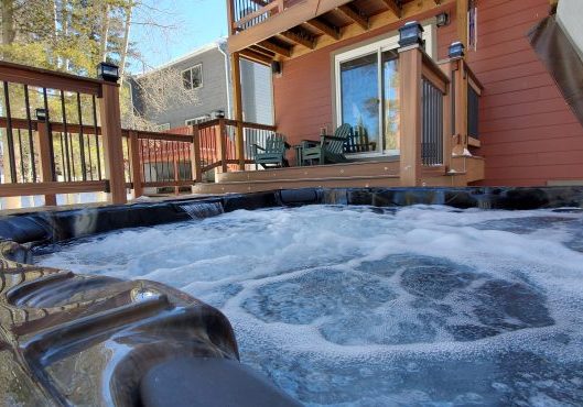 Hot tub at a Frisco short term rental
